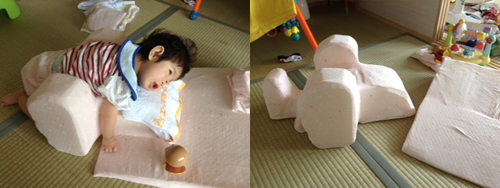 うつぶせ保持クッション「とりちゃん」